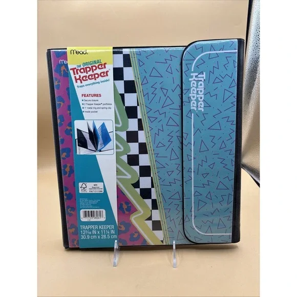 NEW Trapper Keeper Binder Retro Color Portfolio Folder  Mead 12 3/16" x 11 1/4" - Picture 2 of 14